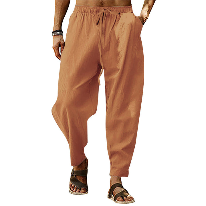 Casual summer pants for men in suit style with elastic waistband and practical side pockets Lune London