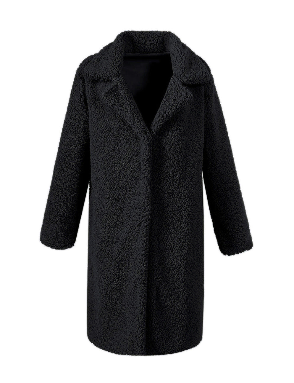 Ladies Oversized Comfortable Teddy Fleece Coat Lune London