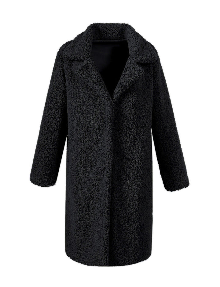 Ladies Oversized Comfortable Teddy Fleece Coat Lune London