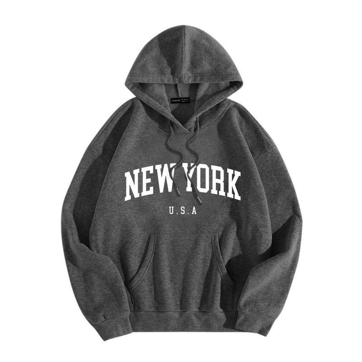 Women's hoodie with stylish New York print Chic & Stil
