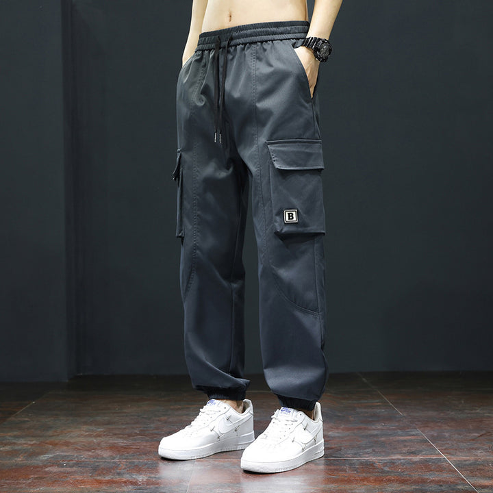 Pantalon cargo pour hommes avec taille élastique et poches pratiques Chic und Stil
