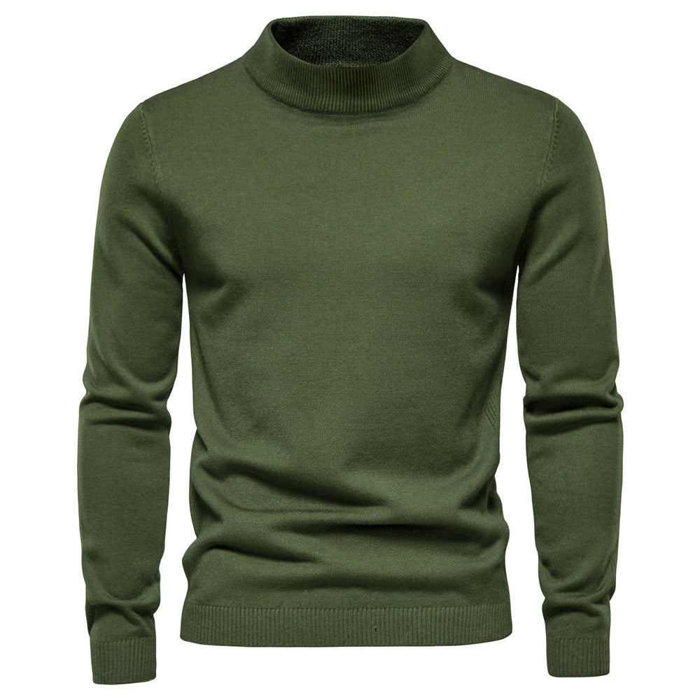 Men's Elegant Rollneck Sweater in High Quality Wool Lune London