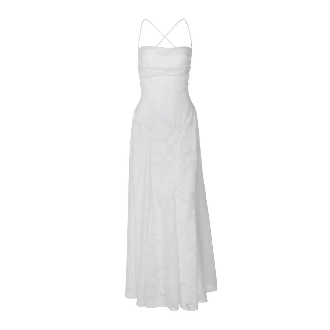 Women Elegant Evening Dress with Fine Floral Patterns and Sophisticated Details Chic Und Stil