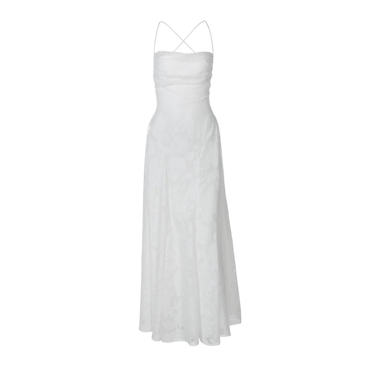 Women Elegant Evening Dress with Fine Floral Patterns and Sophisticated Details Chic Und Stil