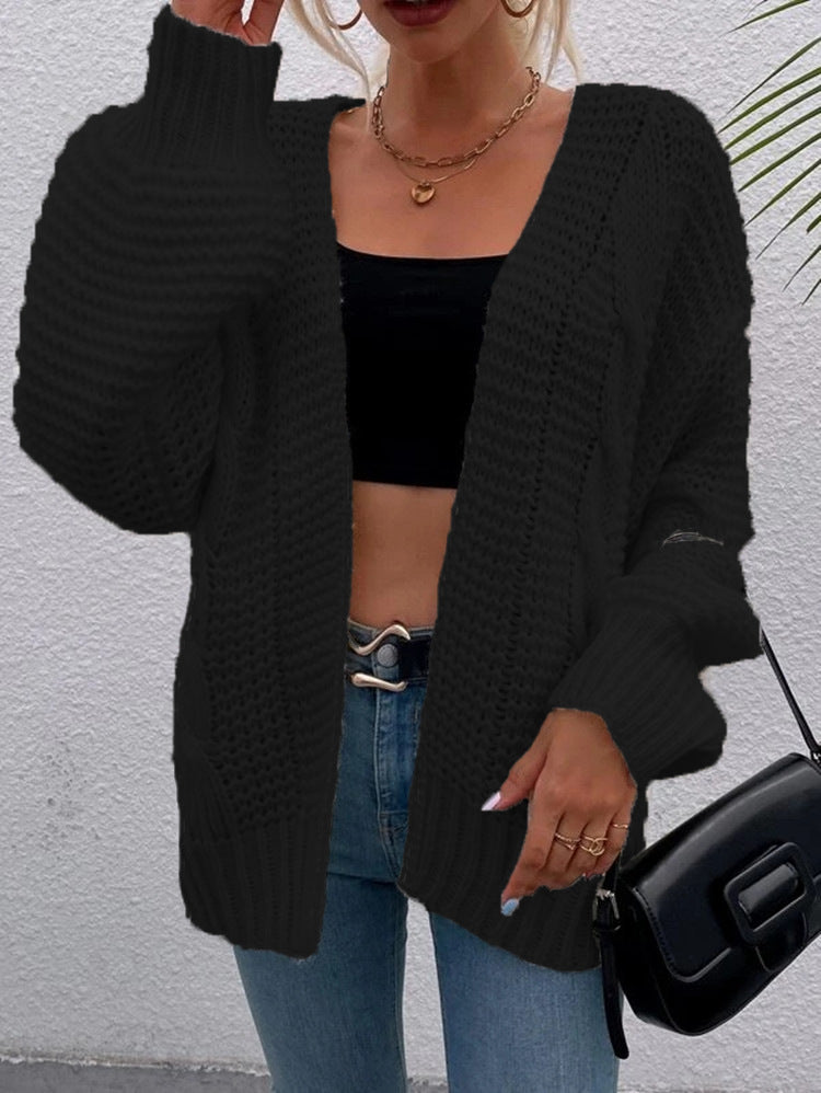 Women Oversized Casual Patterned Vest with Deep Pockets and Wave Structure Chic and Style