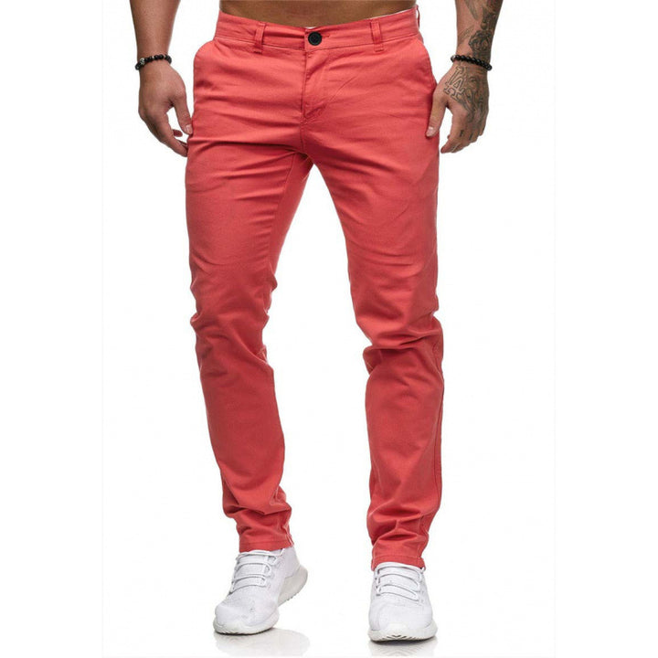 Slim fit chino pants for men with elastic waistband Lune London