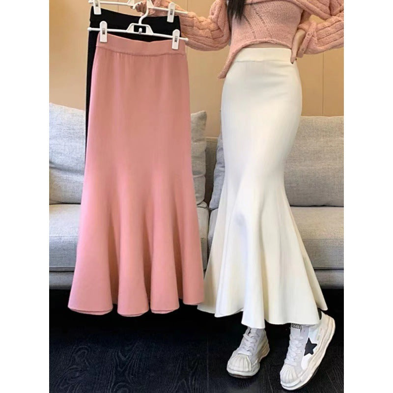 Jupe midi élégante pour femme avec ourlet flottant et taille haute Chic & Stil