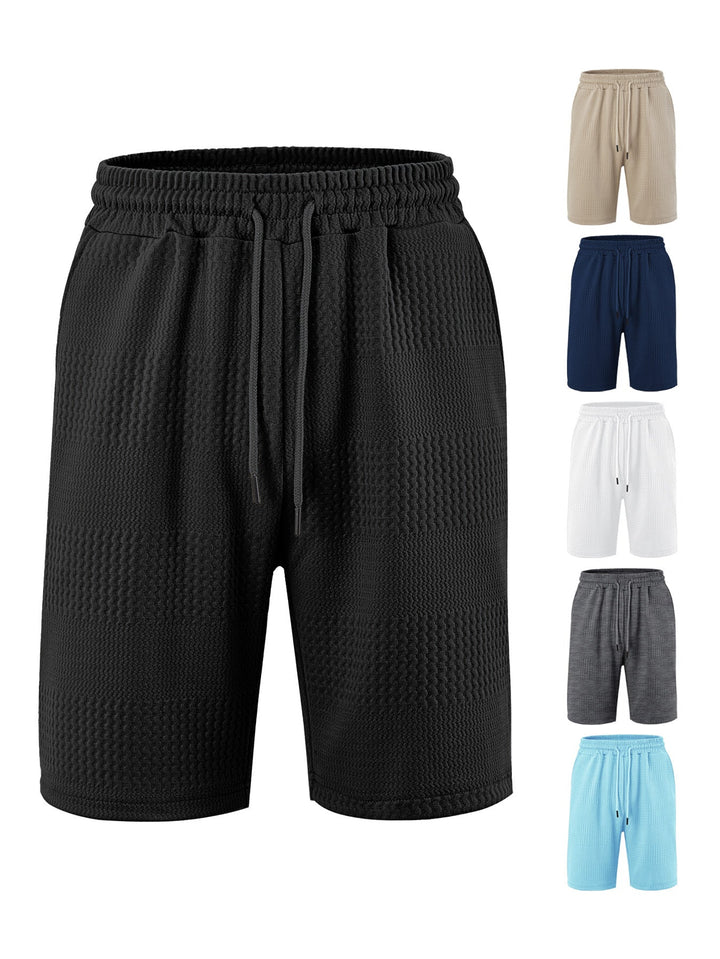 Men's Sporty Shorts with Innovative Texture and Elastic Waistband Lune London