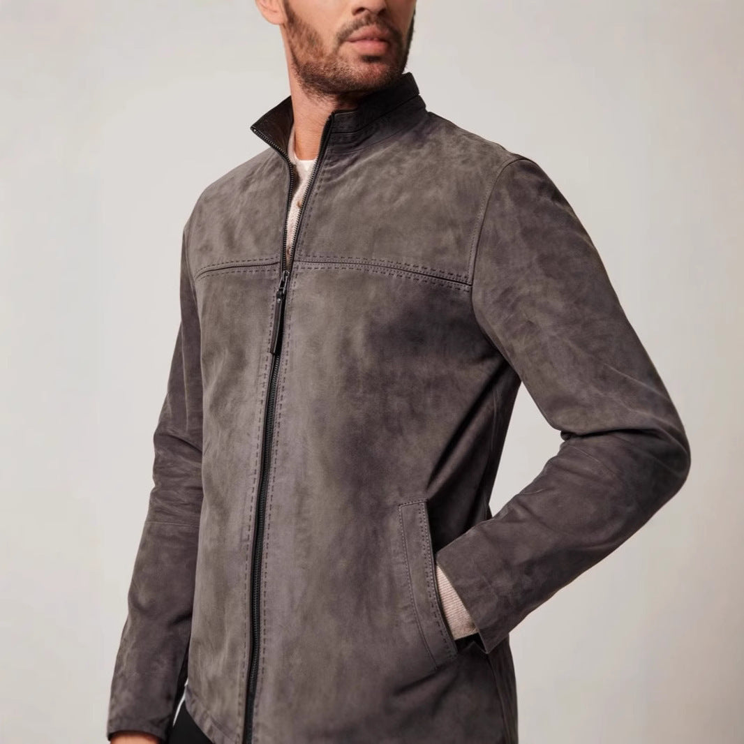 Lune London Elegant Suede Leather Jacket for Men