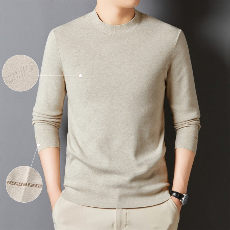 Elegant crew neck sweater for men in high-quality cotton blend Lune London