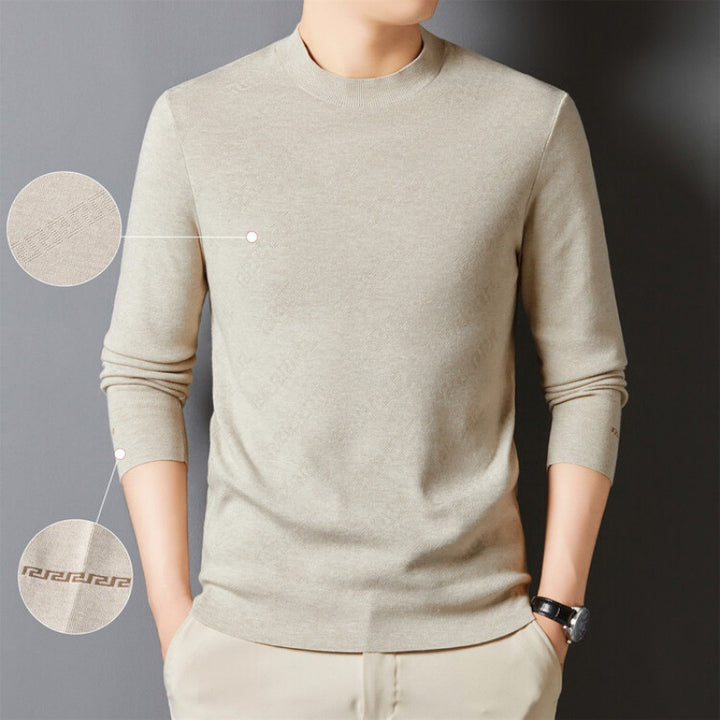 Elegant crew neck sweater for men in high-quality cotton blend Lune London