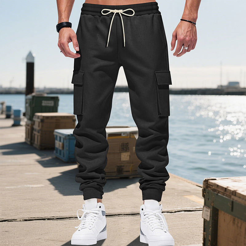 Men's cargo jogger pants with elastic waistband and practical side pockets Lune London 1760051045