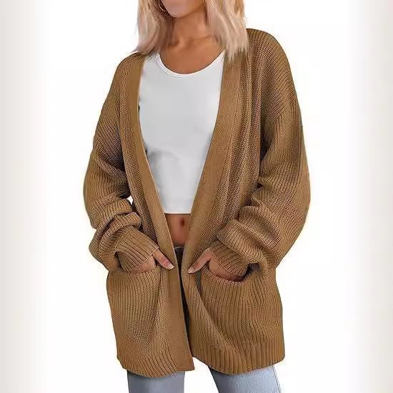 Casual knit cardigan for women with an oversized fit and practical pockets Lune London