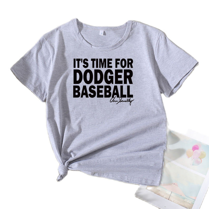 Lune London Casual Sports Graphic T-Shirt for Women