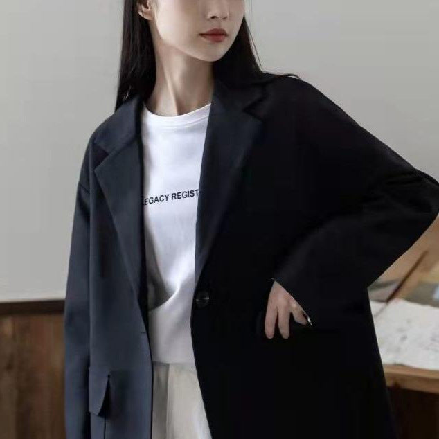 Blazer long décontracté pour femmes avec revers classiques Chic & Stil
