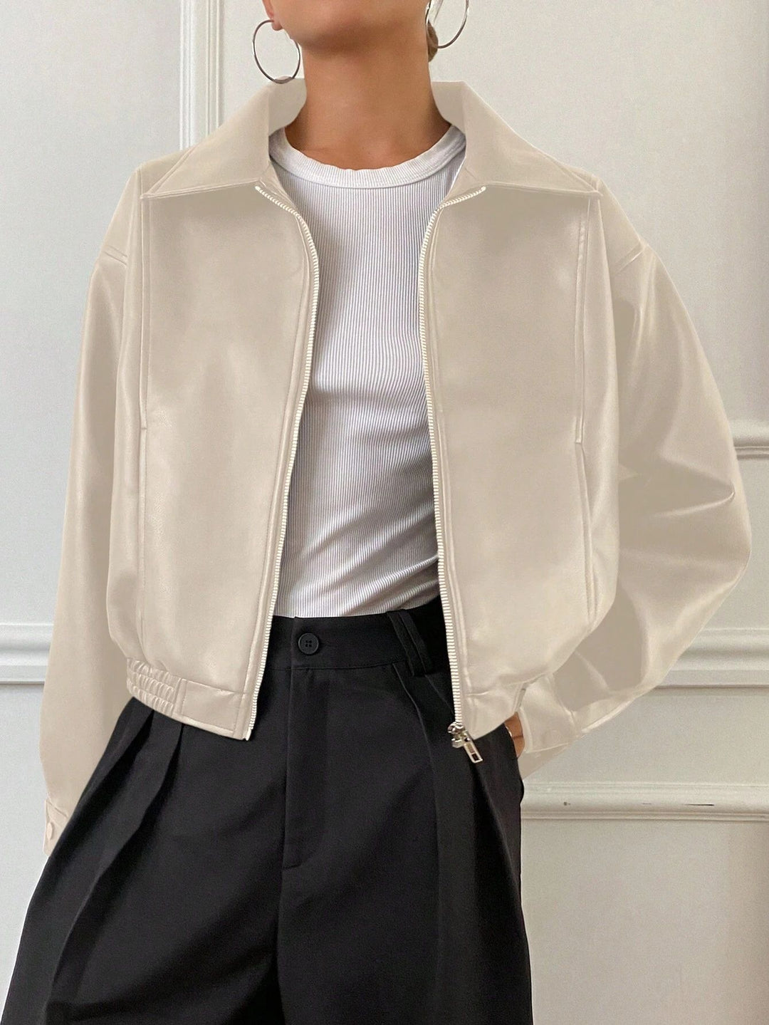 Trendy fleece jacket for ladies with zipper Lune London