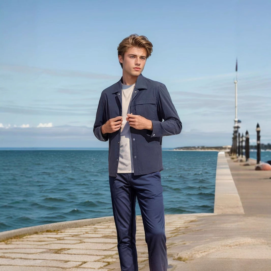 Men's technical leisure jacket with practical pockets and lightweight material Lune London