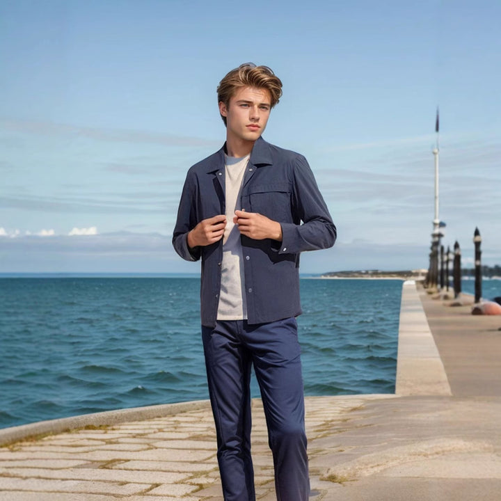 Men's technical leisure jacket with practical pockets and lightweight material Lune London