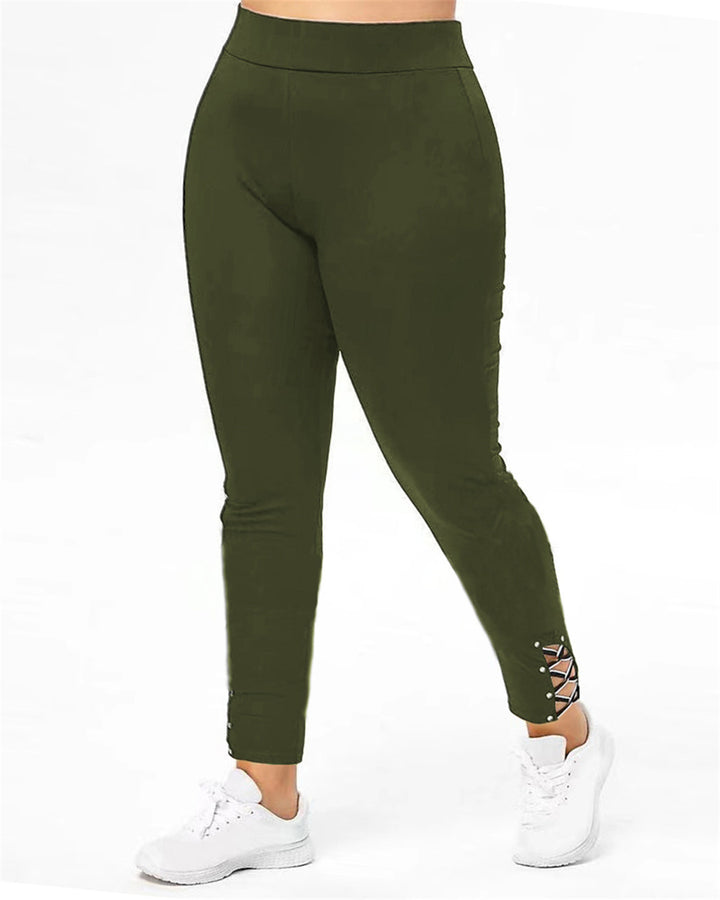 Women's sports leggings with stylish lace-up details Lune London