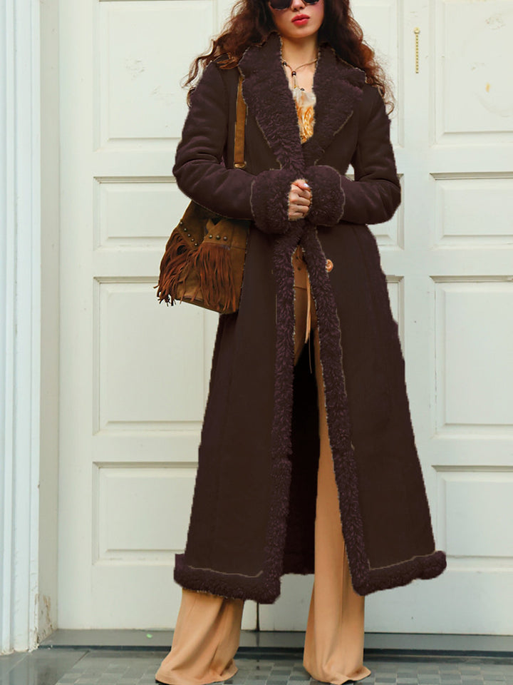 Ladies Long Fur Coat with Luxurious Inner Lining Lune London