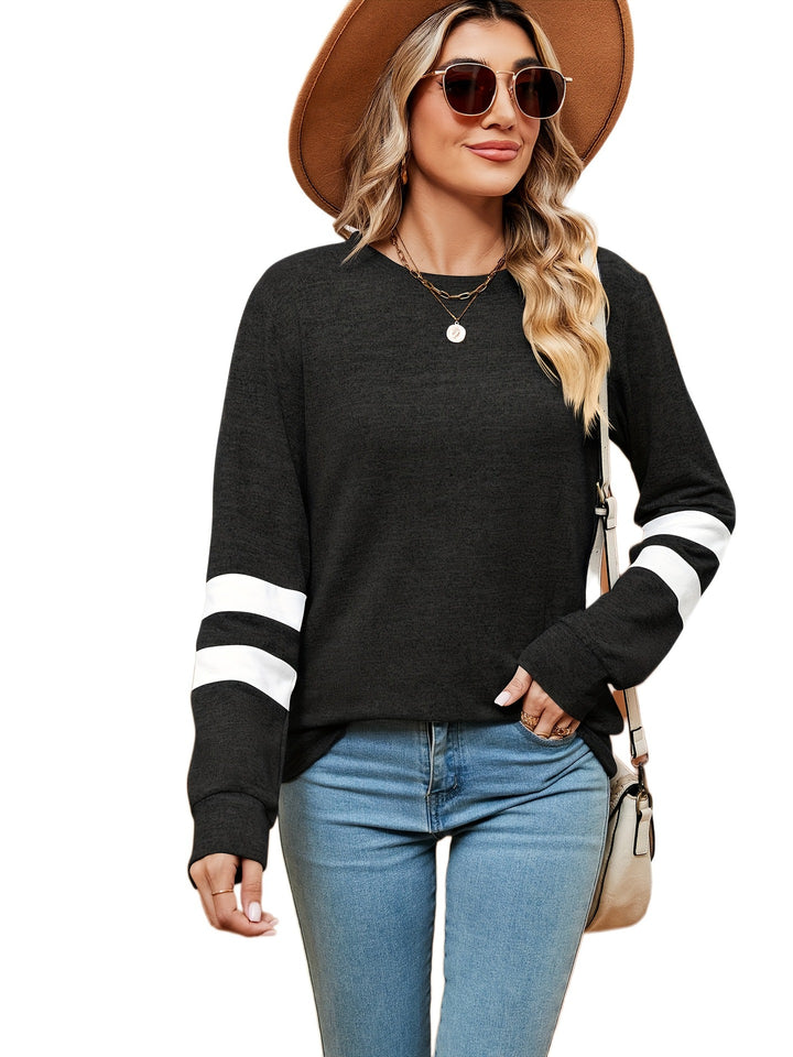 Sporty sweatshirt for women with decorative band details Lune London