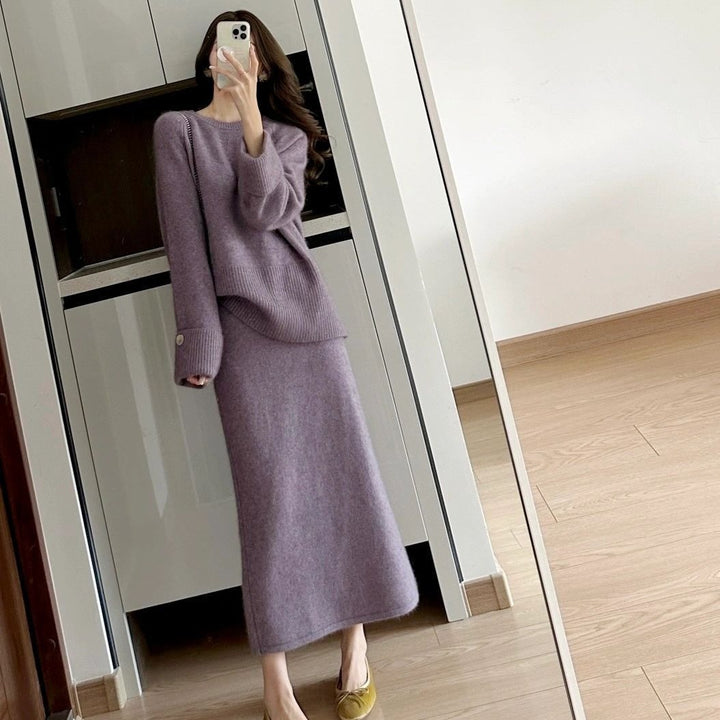 Pull en maille épaisse pour femmes avec une coupe décontractée et un col montant sophistiqué Chic & Stil