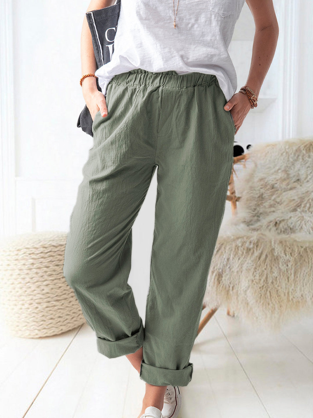 Loose linen pants for women Lune London