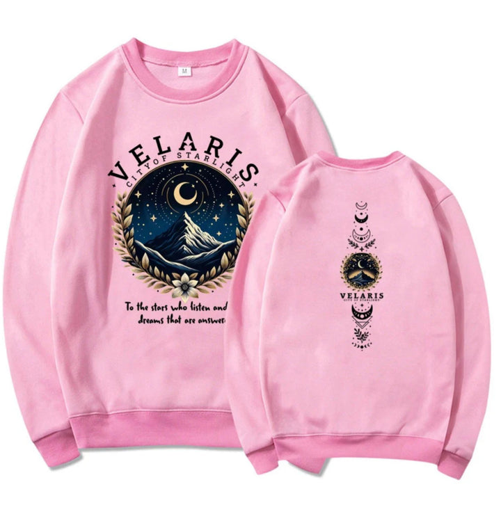 Women's sweatshirt with artistic night sky motif Chic & Stil