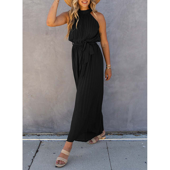 Ladies elegant pleated jumpsuit Lune London