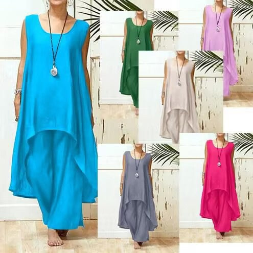 Lune London fluid maxi tunic jumpsuit for women