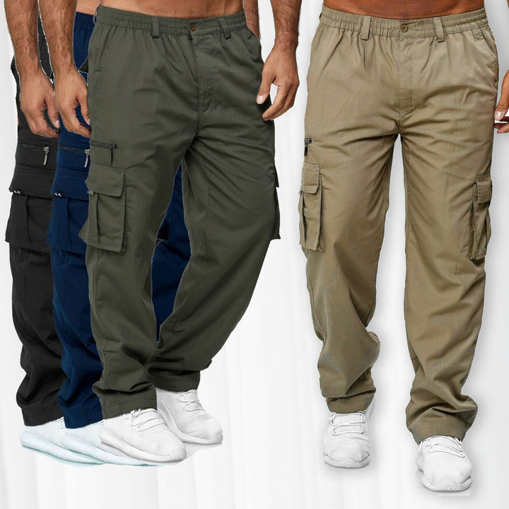 Men's cargo pants with elastic waistband and multifunctional pockets Lune London