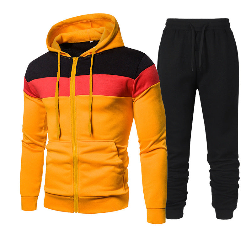 Men's sporty leisure set with a chic and stylish color block design