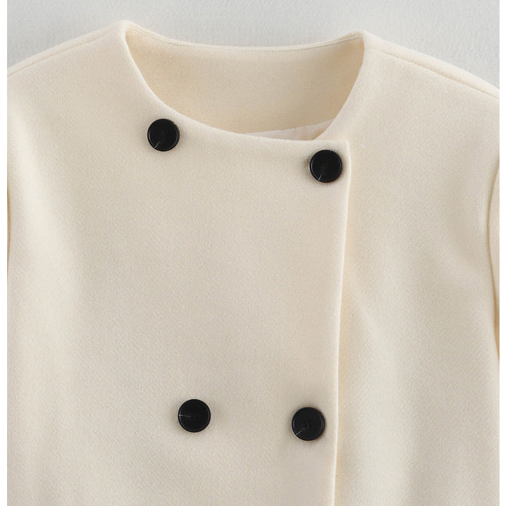 Ladies elegant winter coat with double button and pocket solution Lune London