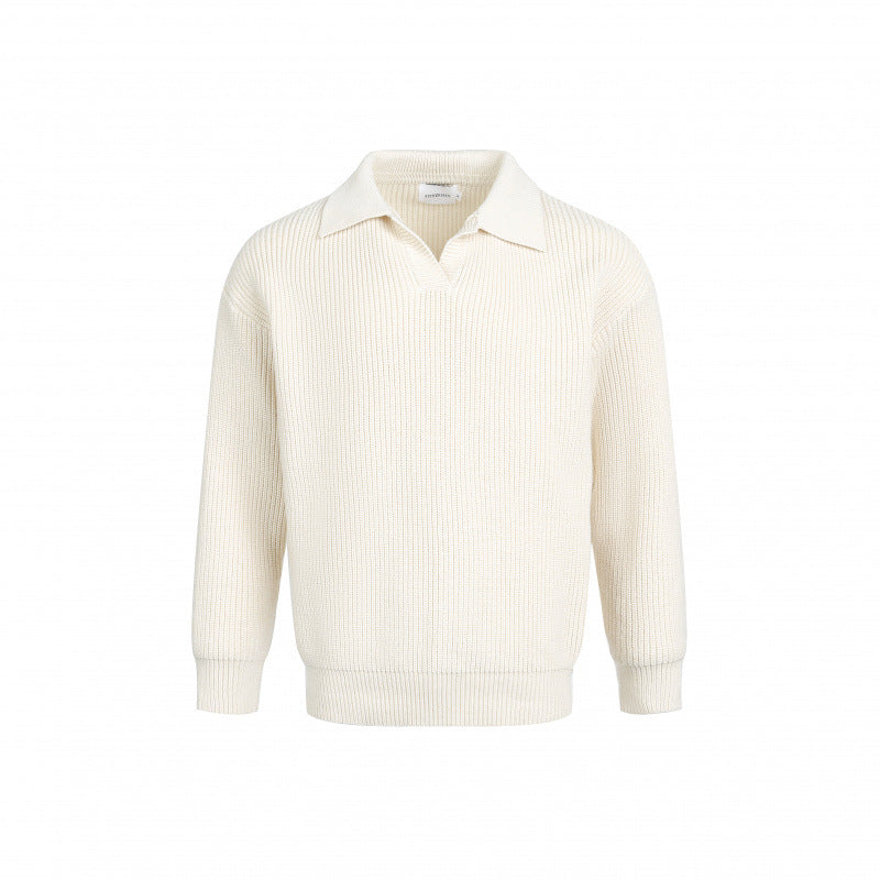 Ladies Elegant sweater and knitwear with modern collar and fine ribs Lune London