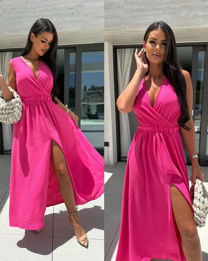 Elegant high-waisted maxi dress Lune London