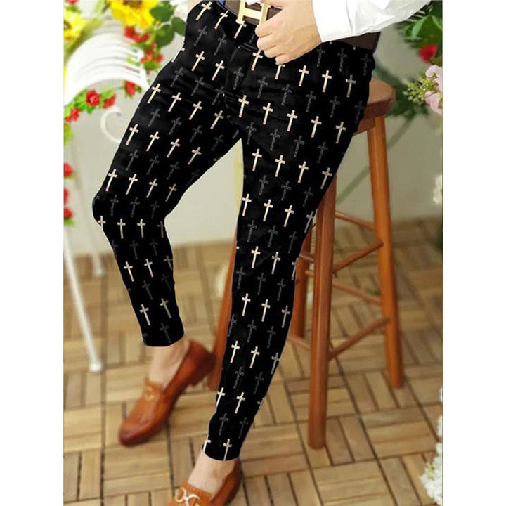 Modern cargo pants for men with crossed pattern and practical fit Lune London