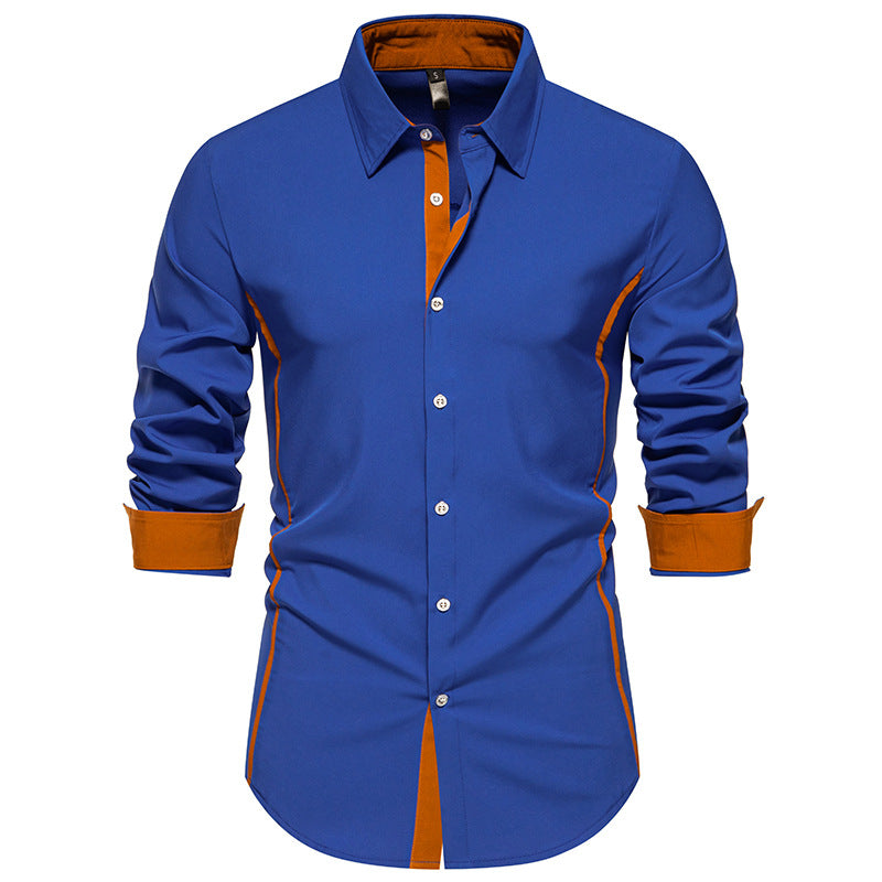 Lune London | Men's Long Sleeve Shirt with Contrast Stitching and Modern Cut