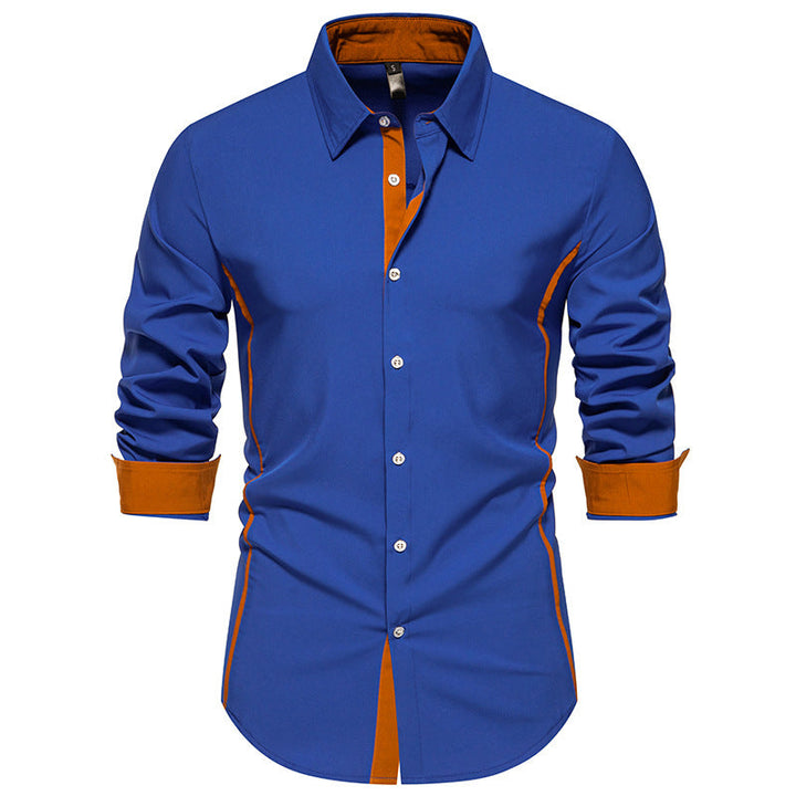 Lune London | Men's Long Sleeve Shirt with Contrast Stitching and Modern Cut