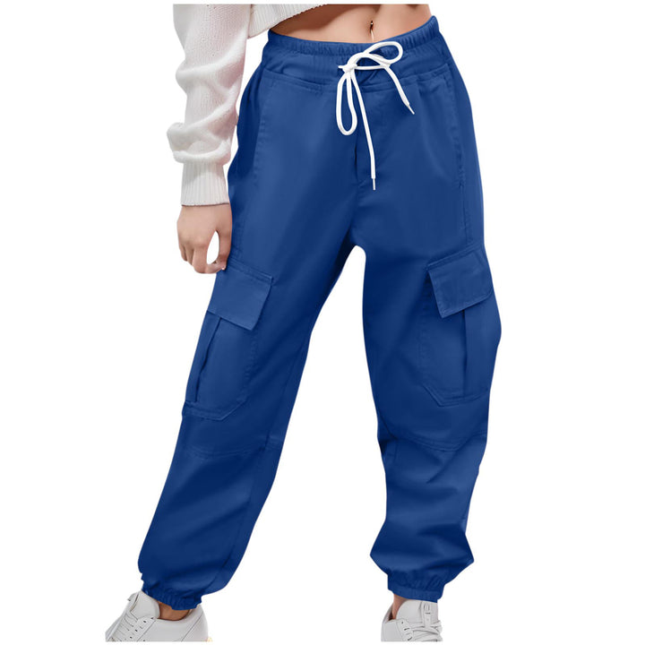 Women's cargo pants with elastic waistband and practical side pockets Lune London