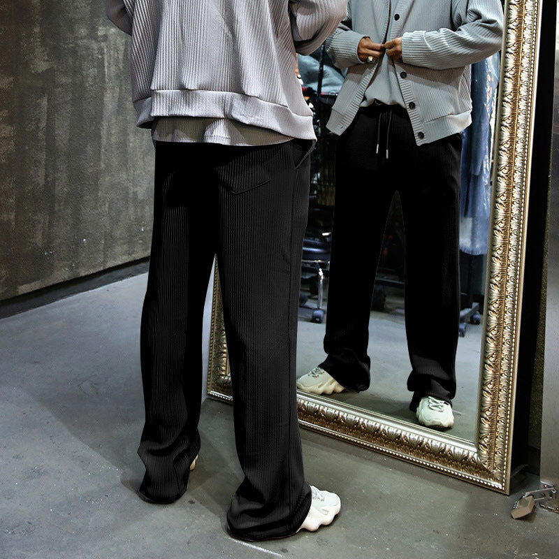 Chic and Stylish Men's Leisure Pants with Textured Design