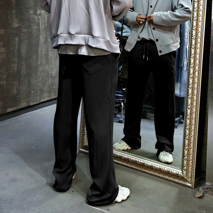 Chic and Stylish Men's Leisure Pants with Textured Design