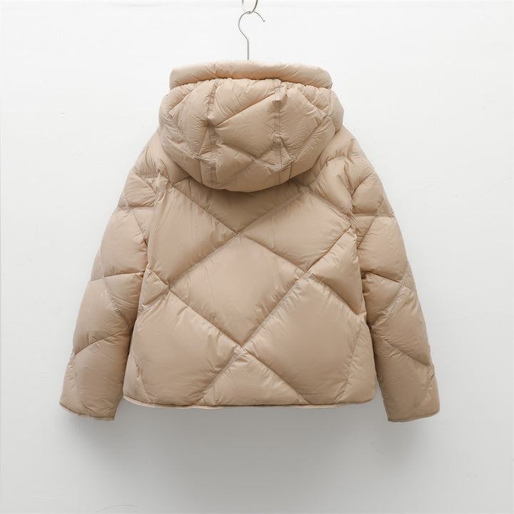 Ladies down jacket with removable hood Lune London