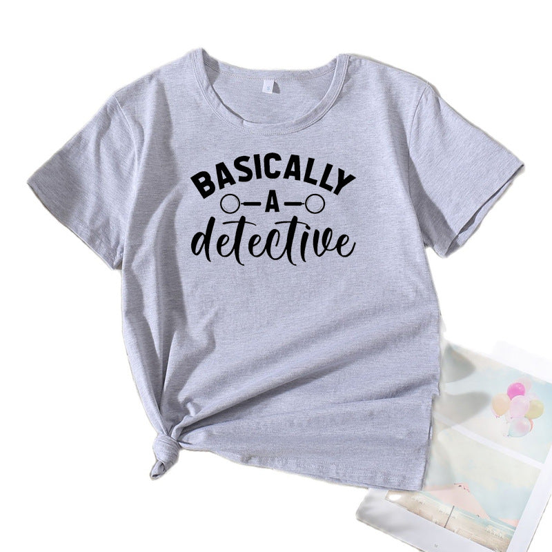 Women’s Quirky Detective Humor T-Shirt Lune London