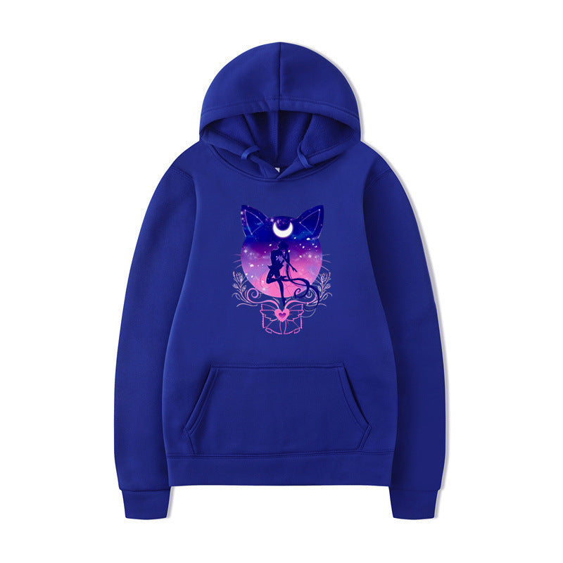 Women's hoodie with artistic cat design and comfortable fit Lune London