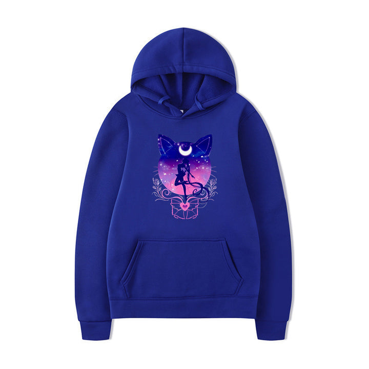 Women's hoodie with artistic cat design and comfortable fit Lune London