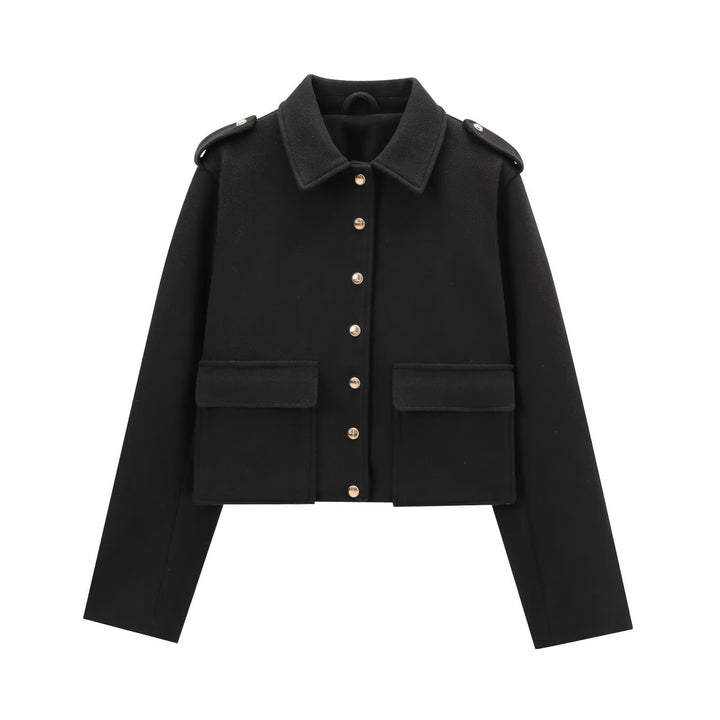 Modern wool jacket for women military style Lune London
