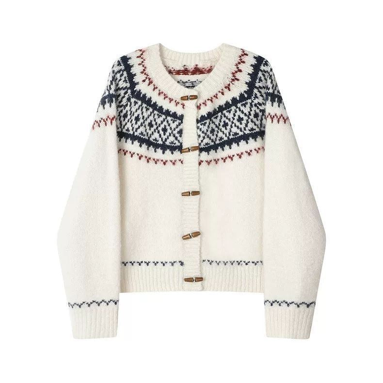 Cardigan pour dames avec élégant motif norvégien Chic & Stil