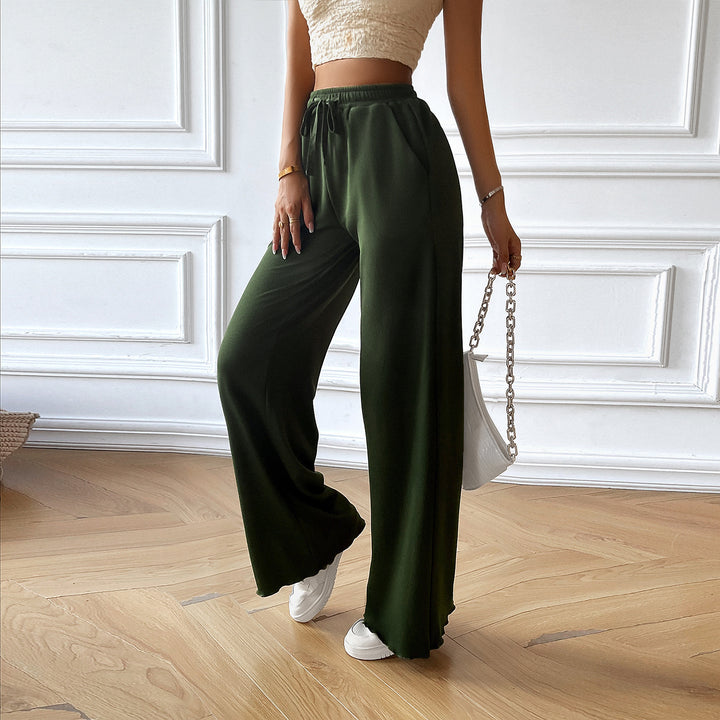 Lune London high-waisted casual pants for women with elastic waistband