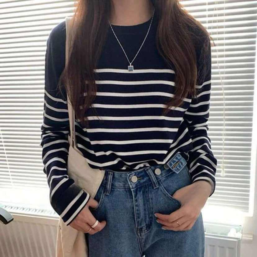 Ladies striped long sleeve t-shirt Lune London