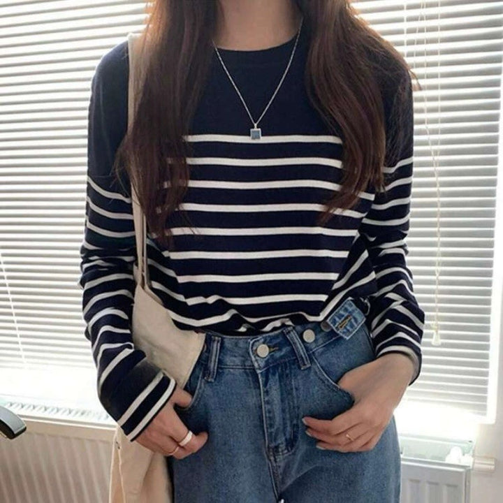Ladies striped long sleeve t-shirt Lune London
